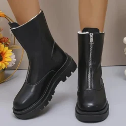 Damesschoenen*KAILANI - Stijlvol Zomer Rits Laarzen voor Dames Zwart