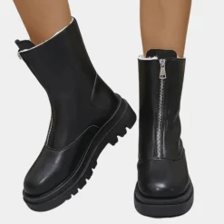 Damesschoenen*KAILANI - Stijlvol Zomer Rits Laarzen voor Dames Zwart