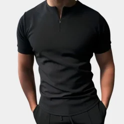 Shirts Heren*Kaiser - Casual herenoverhemd met rits voor de zomer