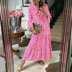 Jurken & Jumpsuits Dames*KALI - Stijlvolle lange zomerjurk Roze