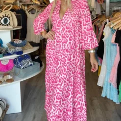 Jurken & Jumpsuits Dames*KALI - Stijlvolle lange zomerjurk Roze