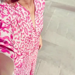Jurken & Jumpsuits Dames*KALI - Stijlvolle lange zomerjurk Roze