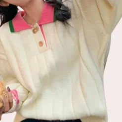 Truien & Vesten Dames*KALONI - Trendy Zomerse Trui voor Dames Melkwit