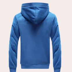 Jassen Heren*Kari - Stijlvolle pluchen herenjas met capuchon voor de zomer