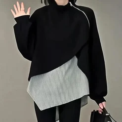 Topjes & Shirts Dames*KARYME - Moderne Sweatshirt voor Dames Zwart