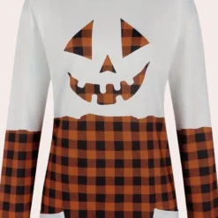 Truien & Vesten Dames*Kata - Trendy Plus Size Zomerse Halloween Pullover voor Dames Wit