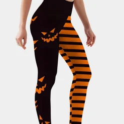 Broeken & Rokken Dames*Katalin - Comfortabele zomerlegging voor dames tijdens Halloween Oranje