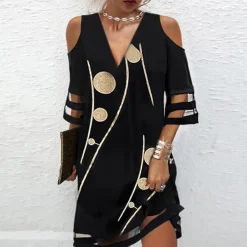 Jurken & Jumpsuits Dames*Kataryna - Elegante Koudschouder Zomerjurk met Kanten