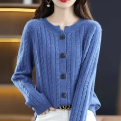 Truien & Vesten Dames*KATE - Luchtig wollen vest met knopen voor dames - Perfect voor de lente en zomer