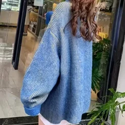 Truien & Vesten Dames*KATHLEEN - Geraffineerde Coltrui voor Dames Blauw