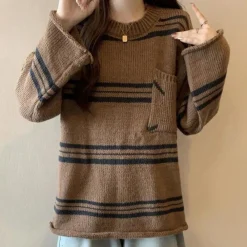 Truien & Vesten Dames*KATHLEEN - Trendy Zomerse Trui voor Dames Bruin