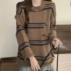 Truien & Vesten Dames*KATHLEEN - Trendy Zomerse Trui voor Dames Bruin