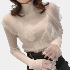 Truien & Vesten Dames*KATRESA - Elegante Luchtige Kanten Trui voor Dames - Perfect voor de Zomer