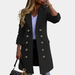 Jassen Dames*Katriina - Luxe damesjas met dubbele borst voor de zomer