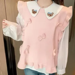 Truien & Vesten Dames*KEIANDRA - Modieus Gebreid Zomervest voor Dames Roze