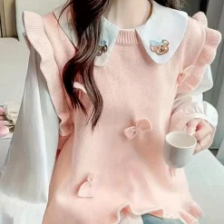 Truien & Vesten Dames*KEIANDRA - Modieus Gebreid Zomervest voor Dames Roze