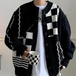 Truien & Vesten Heren*KEION - Luchtig Gebreid Vest voor Heren - Perfect voor de Zomer Zwart