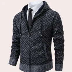 Truien & Vesten Heren*KEKOA - Comfortabel Gebreid Herenvest met Capuchon voor de Lente en Zomer