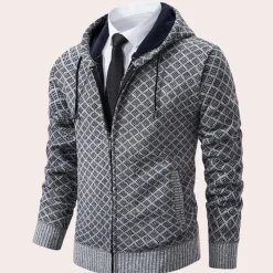 Truien & Vesten Heren*KEKOA - Comfortabel Gebreid Herenvest met Capuchon voor de Lente en Zomer