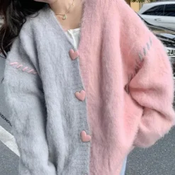 Truien & Vesten Dames*KELLY - Modieus Zomervest voor Dames Roze Grijs