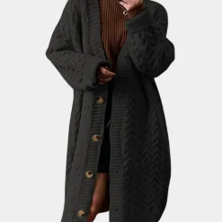 Truien & Vesten Dames*Kendra - Lang gebreid damesvest in relaxte pasvorm voor de zomer