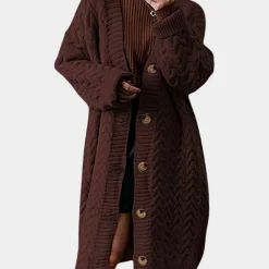 Truien & Vesten Dames*Kendra - Lang gebreid damesvest in relaxte pasvorm voor de zomer