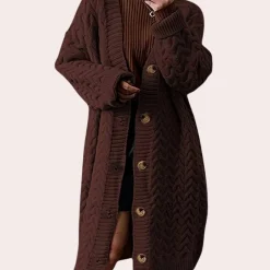 Truien & Vesten Dames*Kendra - Lang gebreid damesvest in relaxte pasvorm voor de zomer