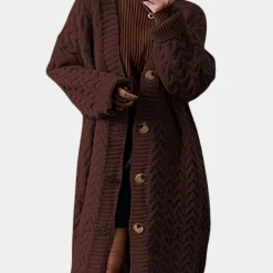 Truien & Vesten Dames*Kendra - Lang gebreid damesvest in relaxte pasvorm voor de zomer