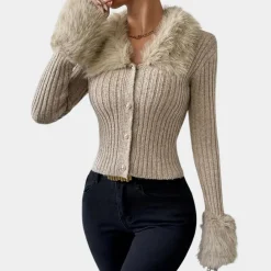 Truien & Vesten Dames*KIELLE - Modieus Zomervest voor Dames Abrikoos