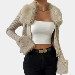 Truien & Vesten Dames*KIELLE - Modieus Zomervest voor Dames Abrikoos