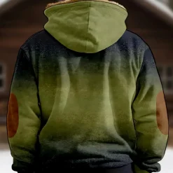 Jassen Heren*KIKA - Comfortabel Capuchonjack voor Heren - Lente/Zomer Editie Militair Groen