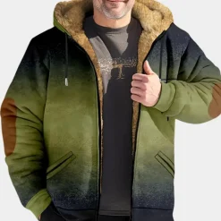 Jassen Heren*KIKA - Comfortabel Capuchonjack voor Heren - Lente/Zomer Editie Militair Groen