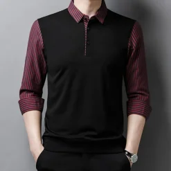 Shirts Heren*Kjell - Trendy zomers herenoverhemd met gestreepte kraag en mouwen