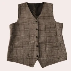 Truien & Vesten Heren*Klassiek geruit herenvest voor de zomer