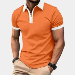 Shirts Heren*Klassiek heren T-shirt voor de zomer Oranje