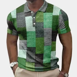 Shirts Heren*Kleurrijk zomers herenpoloshirt