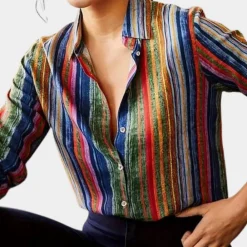 Blazers & Blouses Dames*Kleurrijke damesblouse voor de zomer Veelkleurig