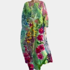 Jurken & Jumpsuits Dames*Kleurrijke zomerse casual damesjurk