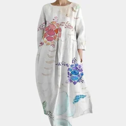 Jurken & Jumpsuits Dames*Kleurrijke zomerse casual damesjurk