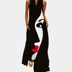 Jurken & Jumpsuits Dames*Kleurrijke zomerse damesjurk