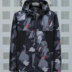 Jassen Heren*Konstantin - Herenjas met moderne camouflage en capuchon voor de zomer