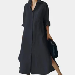 Jurken & Jumpsuits Dames*Kore - Comfortabele zomerse dameshemdjurk