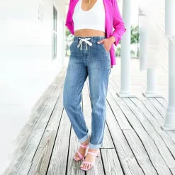 Broeken & Rokken Dames*LACEY - Rekbaar zomer joggerbroek