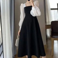 Jurken & Jumpsuits Dames*Ladinas - Moderne Elegante Zomer Damesjurk Zwart