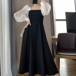 Jurken & Jumpsuits Dames*Ladinas - Moderne Elegante Zomer Damesjurk Zwart