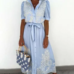 Jurken & Jumpsuits Dames*LAGERTHA - Elegante zomerse maxi jurk