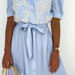 Jurken & Jumpsuits Dames*LAGERTHA - Elegante zomerse maxi jurk