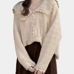 Truien & Vesten Dames*LAILANI - Trendy Gebreid Zomervest voor Dames Beige