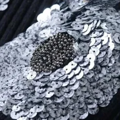 Truien & Vesten Dames*LAINI - Trendy Pailletten Trui voor Dames Zwart