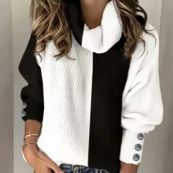 Truien & Vesten Dames*LAKENYA - Luchtige Zomer Coltrui voor Dames Wit